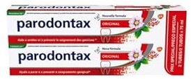 PARODONTAX - Dentifrice Herbal Sensation - Goût Menthe & Mélisse - Aide à Améliorer la Santé des Gencives & à Restaurer la Blancheur des Dents - Agit Contre la Plaque Dentaire - 2 x 75 ml