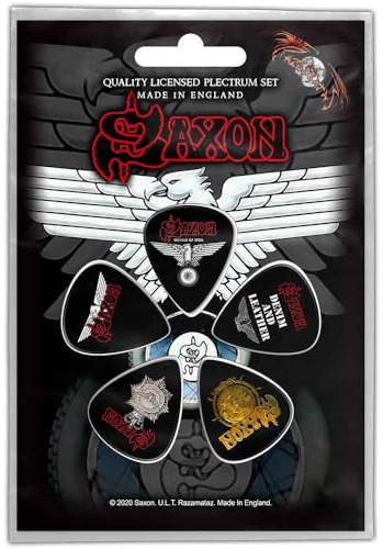 SAXON PLEKTRUMSET GUITAR PICK SET # 1 WHEELS OF STEEL 5 STÜCK PLEK PLEKTRUM