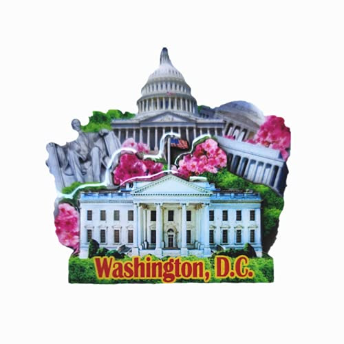 3D Washington DC USA Amerika Kühlschrankmagnet Souvenir Geschenk Holz Craft Collection
