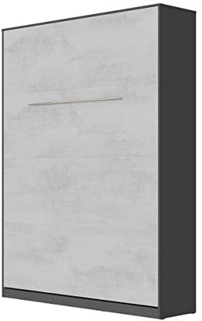 SMARTBett Schrankbett Standard 90x200 120x200 140x200 160x200 Bettschrank Wandbett Anthrazit/Beton 140 Vertikal