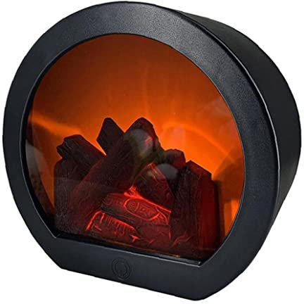PiniceCore 1 Pc Simulation Lampe De Flamme Portable Cheminée Lanterne Rechargeable Décoratif pour Salon