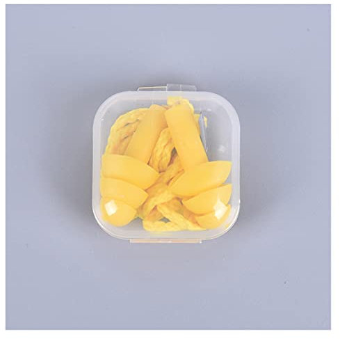 OhrenstöPsel 1 Paare weiche Anti-Geräusche-Ohrstecker wasserdichtes Schwimm-Silikon-Schwimm-Ohrstöpsel for Erwachsene Schwimmer Tauchen mit Seil GehöRschutzstöPsel (Color : Yellow)