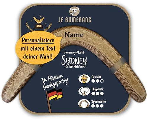 Bumerang Sydney | PERSONALISIEBAR | Handgefertigt in DE | Erwachsene ab 12