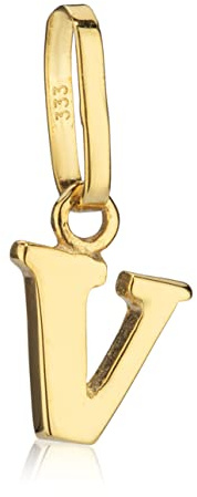 NKlaus Kettenanhänger Buchstabe, klein, 333 Gelbgold, 8 Karat, 1 Stück | Öse innen 5,0 x 2,5mm; als Talisman für Kinder