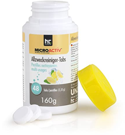 Microactiv® 3 x 160 g Pastilles nettoyantes universelles - Compactes, peu d'emballage, très économiques, adaptées à toute la maison