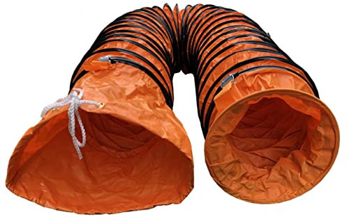 DOZPAL PVC Abluftschlauch 5/10 m Langer isolierter Kanal, 16/18/20/24 Zoll Durchmesser Flexibler Lüftungskanalschlauch für Lüftungsabzugsventilatoren – Fabriken, Labor, Tunnel,5m-60cm