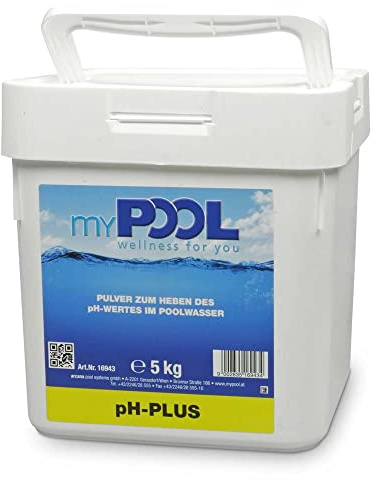 myPOOL pH Plus Granulat 5 kg - Schnell löslich zur pH-Wert Erhöhung und Stabilisierung im Poolwasser - Alkalisches Pulver für ideale Wasserqualität pH 7,0-7,4