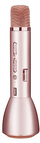 Pink Wireless Microphone Handheld Karaoke Mic Bluetooth Microphone Portable Bluetooth Speaker Recorder Mic Speaker Player Mic Karaoke Machine Speaker for Kids Adults Christmas Birthday Home Party