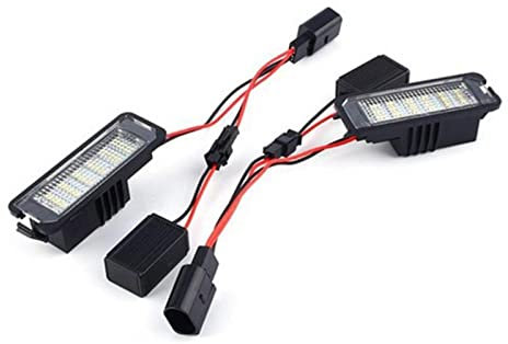 XENITE Heckleuchte Kennzeichen 2Pcs 12V 18xLED Nummernschildbeleuchtung Lampen Für Golf 4 5 6 7 6R B6 Lupo Scirocco Polo Autokennzeichenbeleuchtung