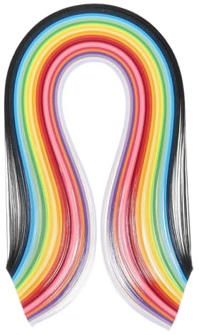 PATIKIL 260 Tiras de Papel para Quilling de 1/8 (3mm) Y 39cm de Largo, Papel de Origami para Quilling para Manualidades de Arte Diy En Navidad.