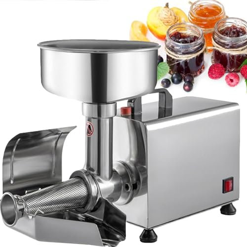 DPQYJPP 450W Tomatenpresse, Marmeladenmaschine aus Edelstahl, Marmeladensieb, Saucenpresse, für Herstellung von Erdbeermarmelade, Blaubeermarmelade und mehr Sauce.