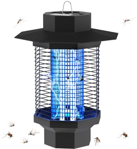 Insektenvernichter Elektrisch, Mückenfalle 4200V 18W Mückenlampe Mückenschutz, Fliegenfalle Elektrisch Mückenabwehr, Fliegenfänger Insektenfalle für Mücken, Motten, Fliegen, Gnitzen, IPX4 Wasserdicht