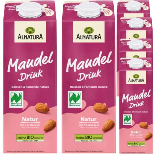Alnatura Naturland Mandel Drink ungesüßt 1L 1000 milliliter x 6 Stück