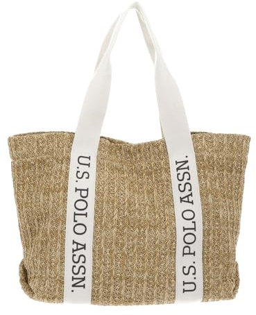 U.S. Polo Assn. Beach Straw Shopper L Natural