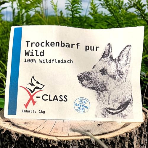 X-CLASS Trockenbarf Wild pur, 100% Wildfleisch, Hunde, Alle Altersstufen, 1 kg