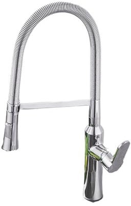 Rubinetti da cucina cromati con spruzzatore estraibile Rubinetto for lavello da cucina nero opaco con piastra di copertura Maniglia singola a foro singolo (Size : Black faucet)
