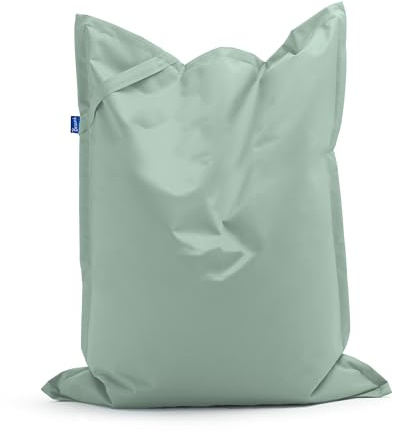 Bruni Kinder-Sitzsack Caree Kids in Minzgrün – rechteckiger Indoor- und Outdoor-Sitzsack für Kinder mit 140x100 cm und Innenhülle, Bean Bag aus Deutschland