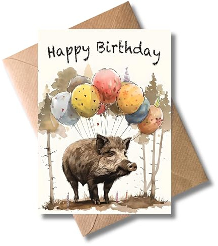 Geburtstagskarte für Förster und Jäger mit Umschlag - Glückwunschkarte “Happy Birthday” Geschenkkarte zum Geburtstag Happy Birthday Karte Waldhüter Forstmeister Wald Jagd Natur (DIN A6)