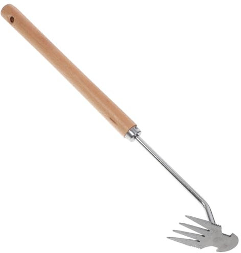 Toddmomy Outil De Désherbage Acier avec Poignée Râteau à Dents pour Jardinage Outil De Désherbage Ergonomique pour Entretien De Pelouse Jardin