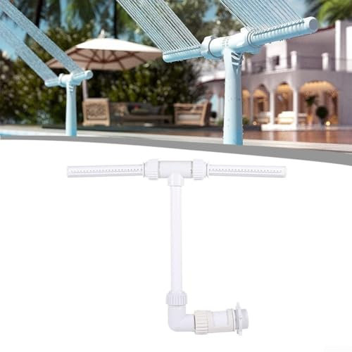 Poolbrunnen für ober- und unterirdische Pools, Pool Doppelkopfbrunnen für Schwimmbadsprühen, Einstellbarer Wasserfall Pool Sprinkler Schwimmbad Dekor