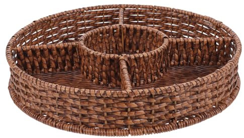 PRETYZOOM Cesta Tejida De Ratán Sintético Para Frutero Bandeja Para Fruta Para Fiestas Cesta Práctica Para Aperitivos