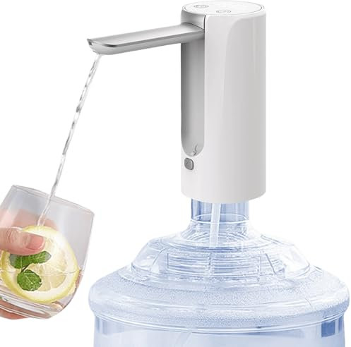 Bomba de botellas de agua: bomba automática de agua potable tipo C, dispensador de agua eléctrico con tres velocidades, bomba de agua potable automática portátil para camping, escuela, oficina, cocina