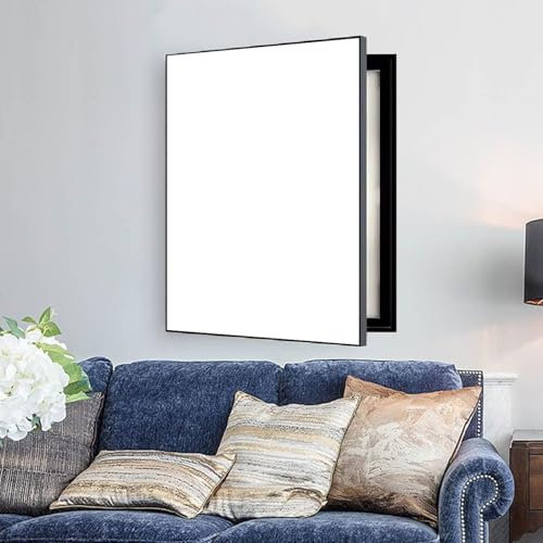 EXCLURA Fuse Box Cover Cabinet Wall Hanging to Cover Electrical Panel, Indoor Fuse Box Cover Decorative Wall, White Circuit Breaker Box Cover, Household Distribution Cover(WXL-30 x 40CM-11.8 X 15.7)