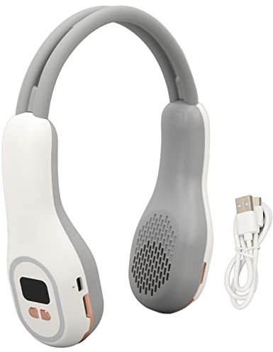 Vomeko Ventilador de cuello portátil, ventilador de enfriamiento del cuello, tamaño de pantalla de potencia de tamaño ajustable F Ree ventilador, ventiladores sin copa de bajo