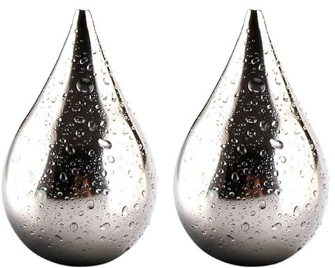 Healifty 2 pièces Pierre à Glace Acier Inoxydable Réutilisables pour Whiskey de Refroidissement pour Boissons