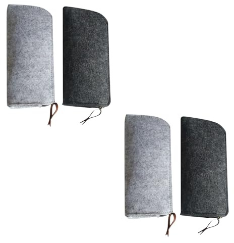 Tofficu 4stücke Bleistifttasche aus Filz Stifteorganizer mit Reißverschluss Federmäppchen für Schreibwaren Kosmetiktasche Schminktasche