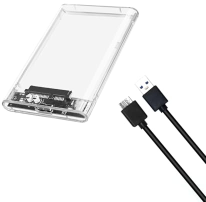 JZK 2,5-Festplattengehäuse, USB 3.0 zu SATA SSD HDD externes Gehäuse | Externes DVR-Gehäuse, werkzeugloser Einbaurahmen, USB-auf-Micro-B-Kabel für Laptop, PC, DVR