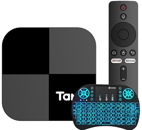 CHROX Android TV Box 14.0, TX5 Plus Smart TV Box S905A/X5M CPU Quad-Core 2.4G / 5G Wi-Fi 5.0 USB 3.0 Android Box con Mini Tastiera Wireless,2gb+16gb
