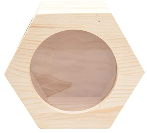 POPETPOP Cabane en Bois 14,5x9x17 Cm pour Hamsters, Aire De Jeu Sécurisée Cachette, Adaptée pour Cage De Petits Animaux Domestiques
