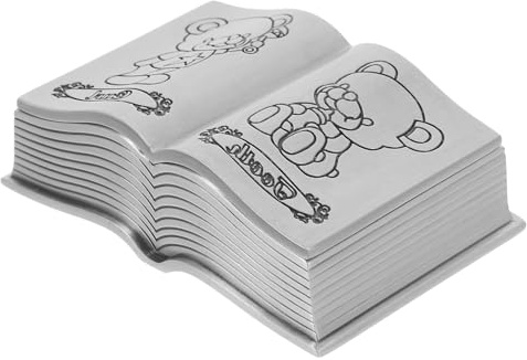 iplusmile Scatola Porta Denti Latte e Capelli in Metallo Leggero con Design Cartoon Custodia Piccola Portatile per Ricordi Preziosi e Regalo Personalizzato