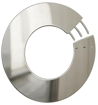 Wandrosette aus Edelstahl mit Schlitz | 200mm | Abdeckrosette für Kaminrohr/Rauchrohr - mit Schutzfolie