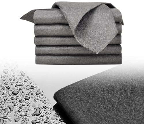Générique Chiffon de Nettoyage Magique épais, 2026 Tissu de Nettoyage en Microfibre Réutilisable, Chiffon Non Pelucheux pour Maison, Fenêtre, Verre Miroir et Voitures (30 x 40 cm) (5)