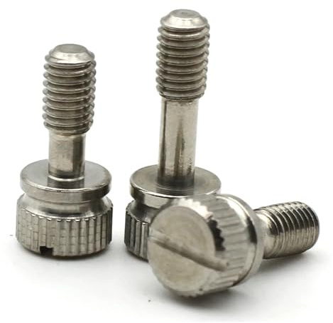 304 Edelstahl GB839 Rändelschrauben mit Schlitz, die sich nicht lösen | Handfest anziehen, Anti-Lockerungs-Design M2 M2,5 M3 M4 M5 M6 M8(18mm,M4 (5pcs))