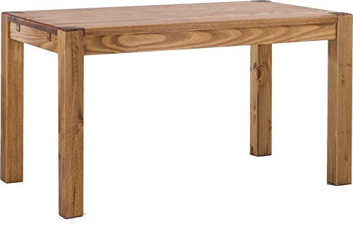 Esstisch Rio Kanto 140x80 cm Brasil Pinie Massivholz Größe und Farbe wählbar Esszimmertisch Küchentisch Holztisch Echtholz vorgerichtet für Ansteckplatten Tisch ausziehbar Brasilmöbel