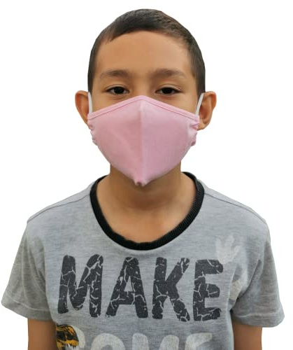 LOFBAZ - Rivestimento in tessuto di cotone con tasca filtrante, lavabile e riutilizzabile, confezione da 3 pezzi, per bambini dai 9 ai 13 anni, colore: Rosa