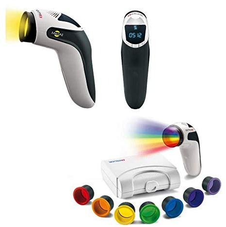 Bioptron MedAll Color Light Therapy Set KOMBIPAKET Zepter 7-1 Anti-Aging Infrarotlampe Wärmelampe Lichttherapie Gesicht Haut gut für Immunsystem Wundenheilung ohne Nebenwirkungen Reduktion Cellulitis