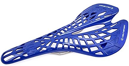 Selle de vélo - Selle de sport - Pour vélo de course, VTT, trekking - 180 g - Noir et blanc (bleu)
