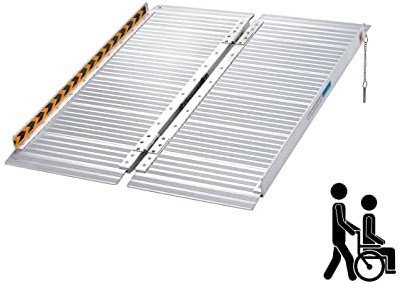 gardhom Wheelchair Ramp 2FT -7 FT Folding Aluminum Ramps for Wheelchairs for Mobility Scooters Home Entrance Threshold Doorways