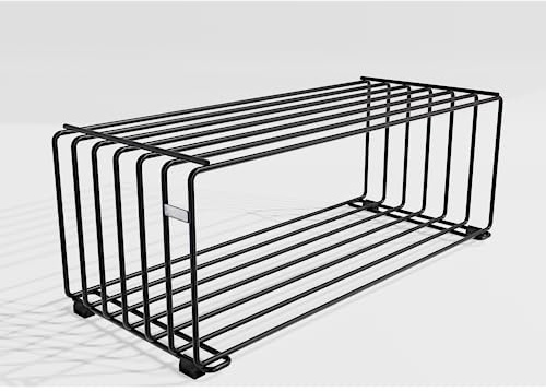 MYWIRE® Elegantes Schuhregal Metall (Graphitschwarz) „RODL“ – Moderne Schuhaufbewahrung Schuhablage im eleganten Look – hochwertiger Schuhorganizer stabil und robust – in Österreich produziert
