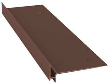 Renoplast® SW Aluminium Treppenstufen-Profil für belüftete Böden | 200cm Braun | Treppenkantenprofil Treppenkante Treppenwinkel Winkelprofil Alu Stufenprofil Fliesenschiene Kombiwinkel