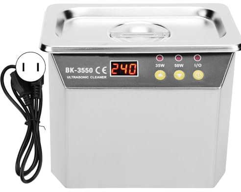 NGARY Ultrasonic Cleaner, 40-43kHz Advanced Ultrasonic Cleaner, 35W/50W Professional Stainless Steel Jewelry Cleaner Machine with Digital Control, for Jewellery Watches Rings Washing Machine