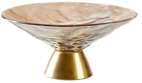 Fruteros Cesta de Frutas Frutero Frutero De Cristal, Cuenco Decorativo, Frutero Vintage Para Encimera De Cocina, Vasos Acanalados, Cuenco Con Pedestal Cesta de Fruta ( Color : F , Size : 25*12cm )