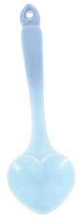OUNONA Heart Shape Ceramic Spoon Dessert Stirring Spoons Couple Teaspoons for Home Dining Tableware