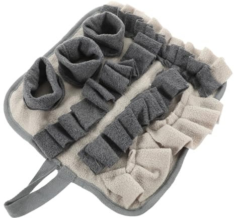 BESPORTBLE rutschfeste Trainingsmatte Aus Weichem Fleece Für Kaninchen Energieverbrauchende Schnüffelunterlage Stressabbauendes Suchspiel Graue Haustier-Ausstattung