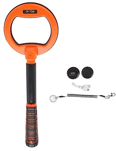 Underwater Metal Detector Underwater Metal Detector, Waterproof Pinpointer IP68 Waterproof 30m‑60m Handheld ABS Housing Gold Silver Detector for Diving (Orange)