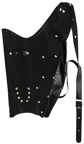 KOMBIUDA Bogen Pfeilhalter Traditionelle Recurvetasche Trainingshalter Pfeilhalter Beutel Faserleder Druckknopf Design Rohre Pfeile Tasche Rücken Tragegurteinzelpersonen Bogenschießen